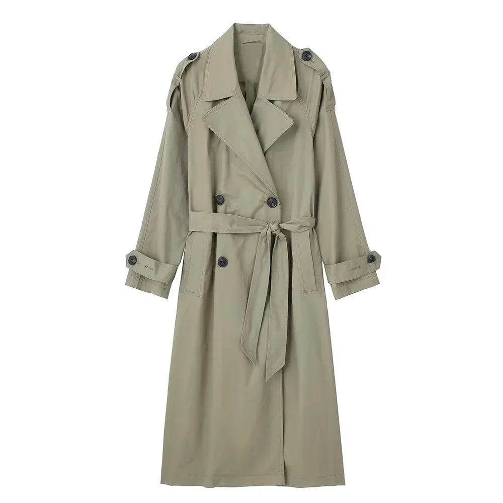 Willshela Women’s Double-Breasted Belted Trench Coat
